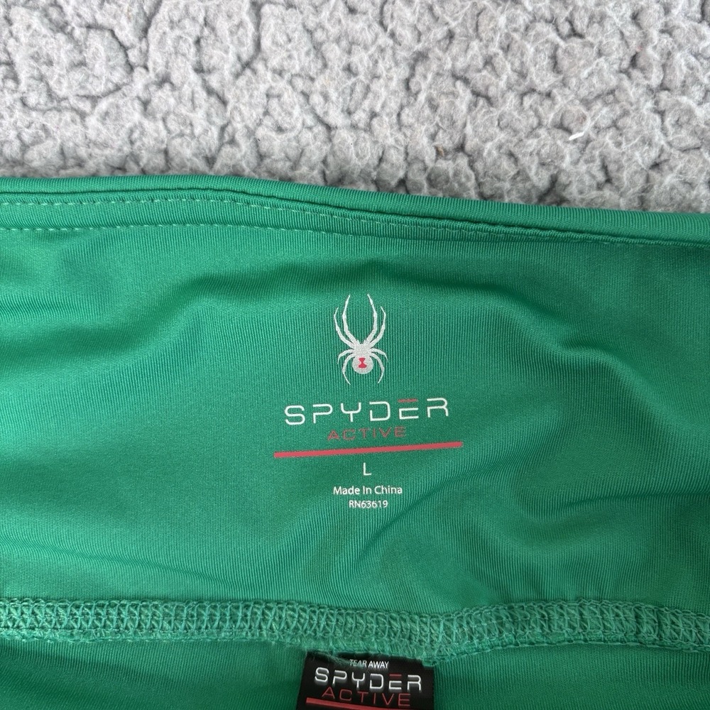 Spyder Active Shorts Large Green Athleisure Tennis Golf Running Workout - Picture 3 of 10